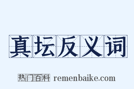 真坛反义词是什么意思的图片